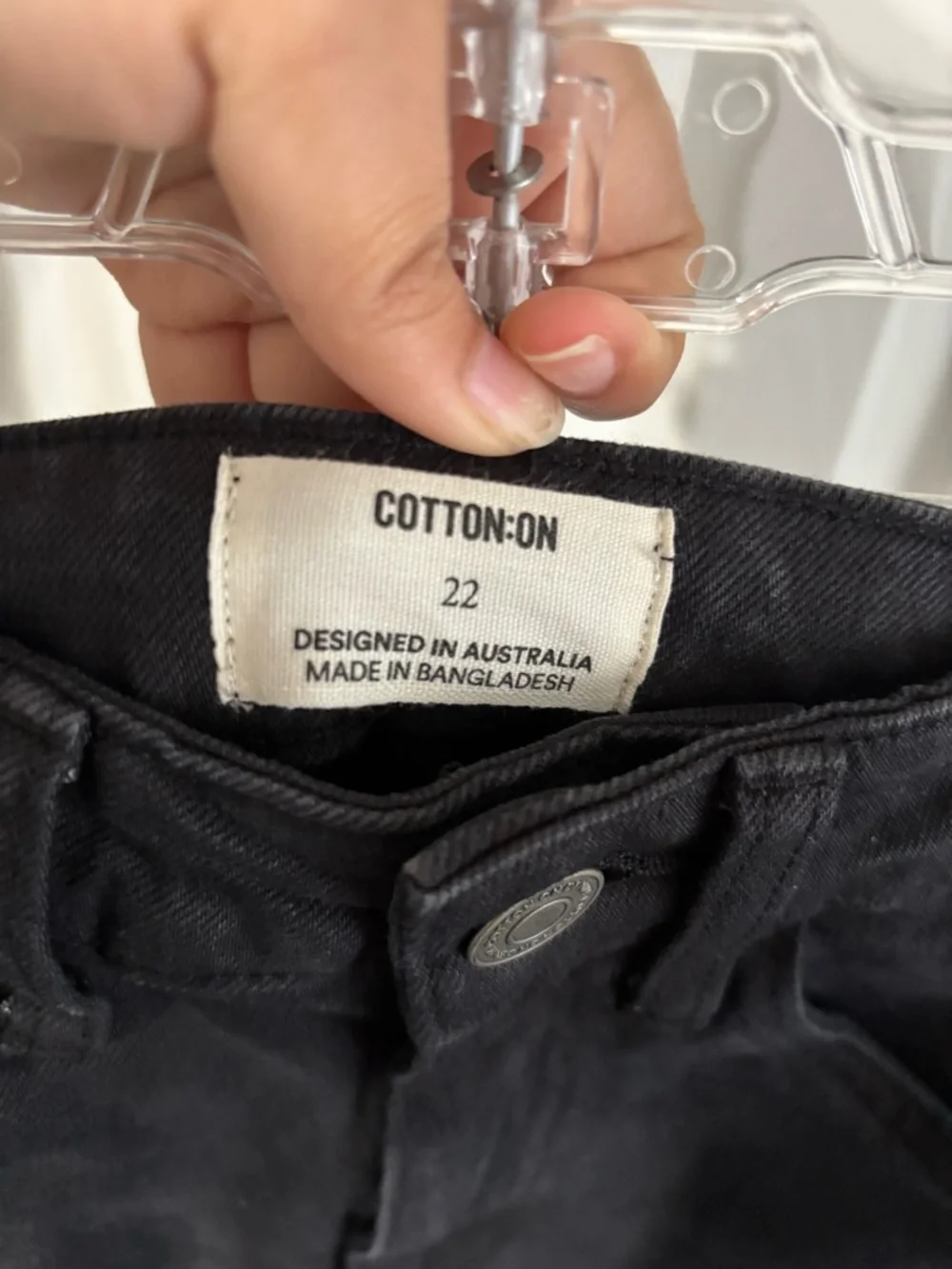 Cotton On Black High-Waist Rolled Hem Jean Shorts - Picture 4 of 7